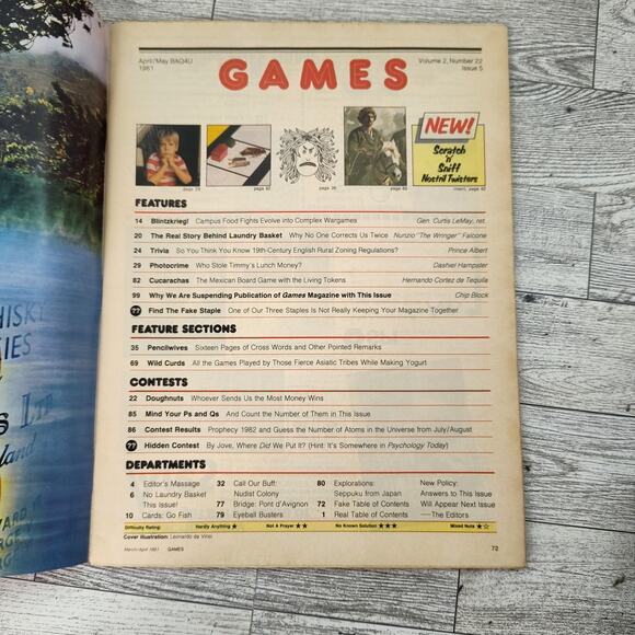 Games Magazine March / April 1981 Vtg Brain Teasers Logic Crossword Puzzles - Picture 16 of 16
